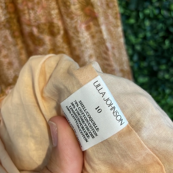 NWT ULLA JOHNSON Cordelia Dress in Meadow Size 10 - Picture 11 of 11